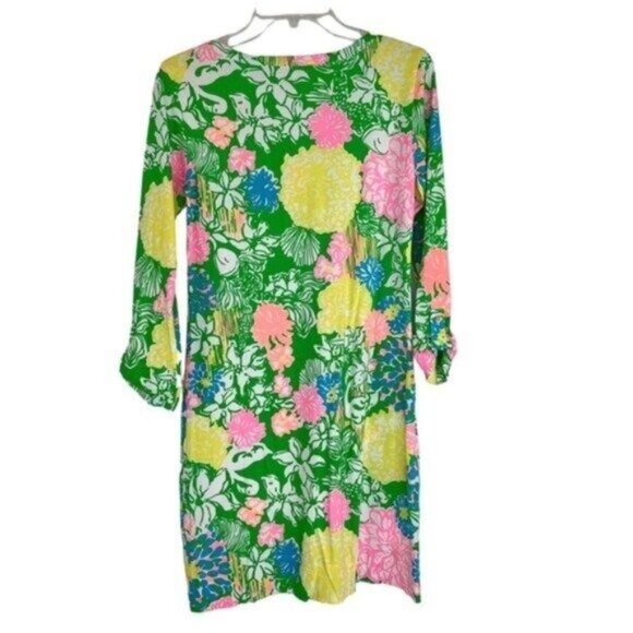 Lilly Pulitzer Palmetto Mini Dress Green Yellow - Picture 6 of 7